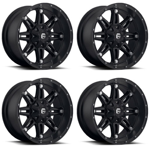 Set 4 20 Fuel D531 Hostage 20x9 5x5 5x135 -12mm Matte Black Wheels Lifted Rims