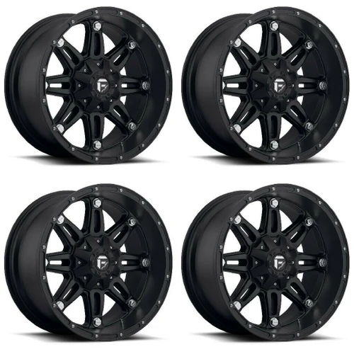 Set 4 20" Fuel D531 Hostage 20x9 5x5 5x135 1mm Matte Black Wheels Truck Rims