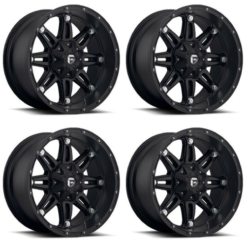 Set 4 20" Fuel D531 Hostage 20x9 6x135 6x5.5 20mm Matte Black Wheels Truck Rims