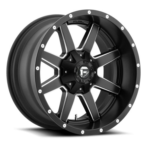 Set 4 Fuel D538 Maverick 18x9 8x6.5 Matte Black Milled Wheels 18" -12mm Rims