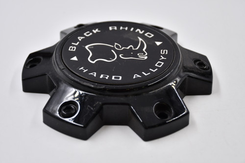 Black Rhino Hard Alloys Gloss Black w/ White Logo Wheel Center Cap Hub Cap PSC0286139BLAGBK1 5.5"