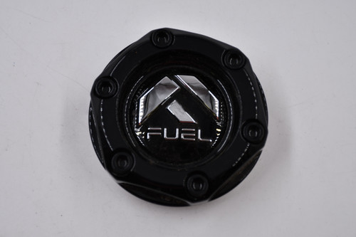 Fuel Wheels Gloss Black w/ Chrome Logo Wheel Center Cap Hub Cap 1004-44GB 3.25" Snap In