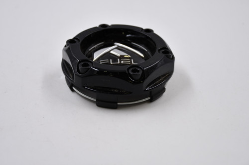 Fuel Wheels Gloss Black w/ Chrome Logo Wheel Center Cap Hub Cap 1004-44GB 3.25" Snap In
