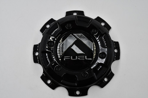 Fuel Wheels Gloss Black w/ Chrome Logo Wheel Center Cap Hub Cap 1003-27GBR 6.375"
