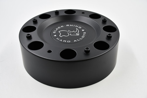 Black Rhino Alloys Matte Black Armory Arsenal 8 Lug Wheel Center Cap 1244S02