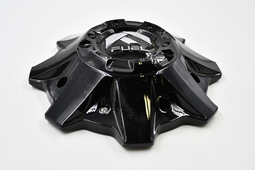 Fuel Wheels Gloss Black w/ Chrome Logo Wheel Center Cap Hub Cap 1002-53GB/1002-55B(U) 8.5"