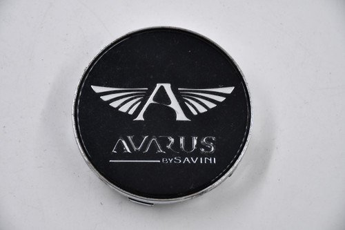Avarus by Savini Chrome w/ Black & Chrome Logo Wheel Center Cap Hub Cap BR4-3-CAP 2.875" Snap In
