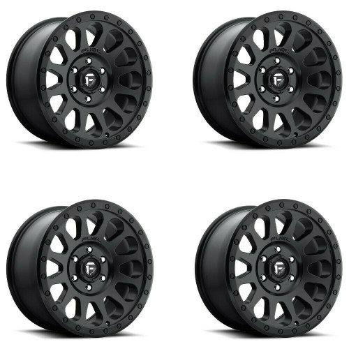 Set 4 Fuel D579 Vector 20x10 6x5.5 Matte Black Wheels 20" -18mm Rims