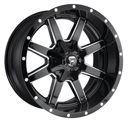 Set 4 Fuel D610 Maverick 20x12 6x135 6x5.5 Black Milled Wheels 20" -44mm