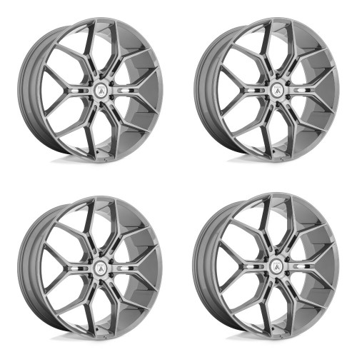 Set 4 Asanti Black ABL38 Monarch Truck 22x9.5 6x135 Titanium Wheels 22" 38mm