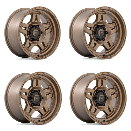 Set 4 Fuel D800 Oxide 17x8.5 5x5 Matte Bronze Wheels 17" 1mm Rims