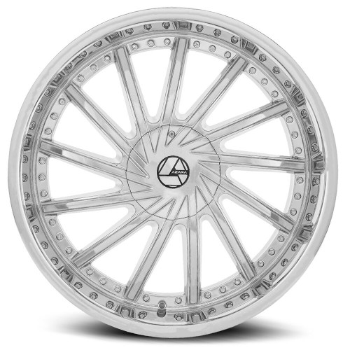 22" Azara AZA-517 Chrome Wheel 22x8.5 5x112 5x4.5 38mm Rim