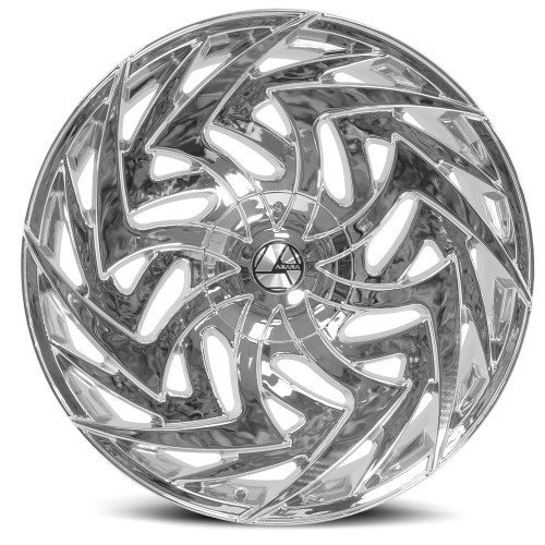 22" Azara AZA-520 Nano Chrome Wheel 22x8.5 5x4.5 5x120 38mm Rim