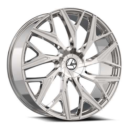 26" Azara AZA-527 Nano Chrome Wheel 26x9.5 6x135 6x5.5 25mm For Ford Chevy GMC 26" Azara AZA-527 Nano Chrome Wheel 26x9.5 6x135 6x5.5 25mm For Ford Chevy GMC