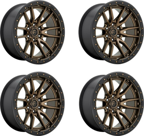 Set 4 Fuel D681 Rebel 18x9 6x120 Matte Bronze Black Bead Ring Wheels 18" 1mm