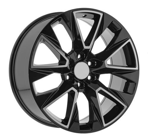 26" O.E. Revolution C-14 Gloss Black & Machined Wheel 26x10 6x5.5 31mm Truck Rim