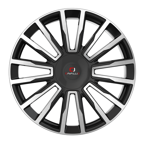 26" Cavallo CLV-47 Gloss Black & Machined Wheel 26x9.5 6x135 6x5.5 25mm Rim