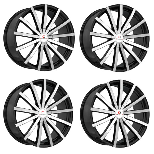 Set 4 22" Cavallo CLV-52 Gloss Black Machined Wheels 22x8.5 5x112 5x4.5 38mm