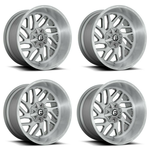 Set 4 Fuel  D715 Triton Platinum 24x12 5x5 5x5.5 Gun Metal Wheels 24" -44