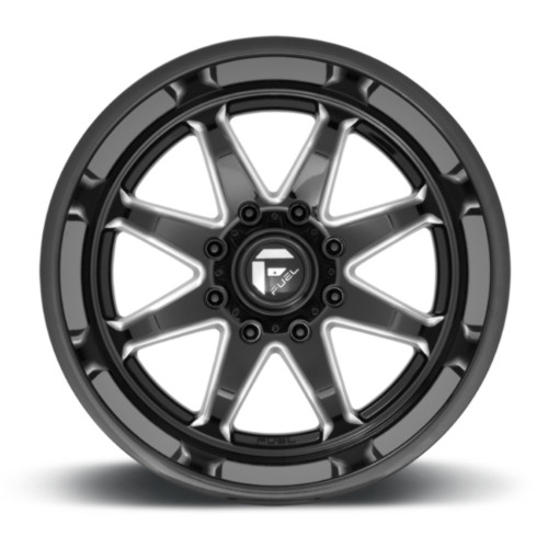 Set 4 20" Fuel D749 Hammer 20x9 8x170 1mm Gloss Black Milled Wheels Truck Rims