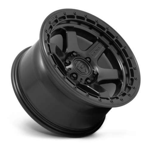 Fuel 1PC D750 Block 18x9 5x5.0 Matte Black With Black Ring Wheel 18" 1mm Rim
