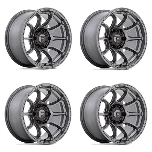 Set 4 Fuel D793 Variant 20x9 6x135 Matte Gunmetal Wheels 20" 1mm Rims