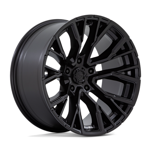Set 4 Fuel D847 Rebar 20x10 5x5 Blackout Wheels 20" -18mm Rims