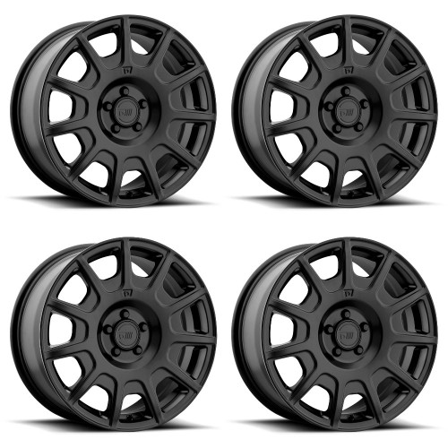 Set 4 Motegi MR139 RF11 16x7.5 5x100 Satin Black Wheels 16" 40mm Rims