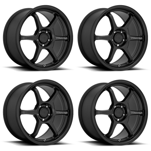 Set 4 Motegi MR145 Traklite 3.0 17x8.5 5x4.5 Satin Black Wheels 17" 35mm Rims