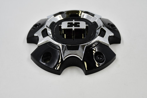 Vision Wheels Gloss Black w/ Chrome & Chrome Logo Wheel Center Cap Hub Cap C404GB-5EC 5.5" 5 Lug