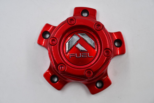 Fuel Wheels Gloos Metalllic Red w/ Chrome Logo Wheel Center Cap Hub Cap 1004-44GQC 4.5" 5 Lug
