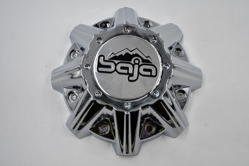 Baja Chrome w/ Chrome & Black Insert Wheel Center Cap Hub Cap C800-T(N) 9.125" 8 Lug