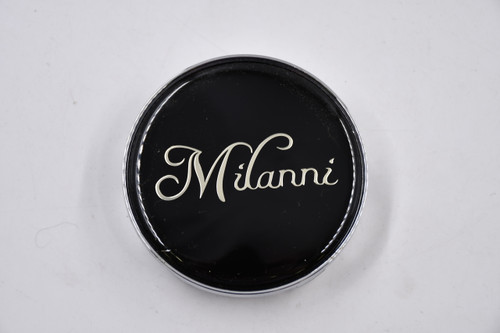 Milanni Chrome Edges w/ Black & Gold Logo Wheel Center Cap Hub Cap BR-K74 3" Snap In