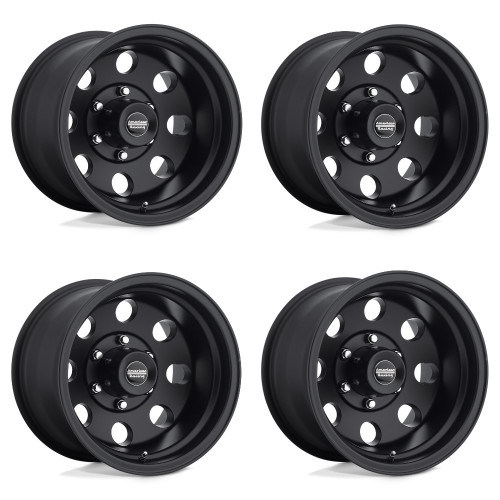 Set 4 American Racing AR172 Baja 15x8 5x5.5 Satin Black Wheels 15" -19mm Rims Set 4 American Racing AR172 Baja 15x8 5x5.5 Satin Black Wheels 15" -19mm Rims