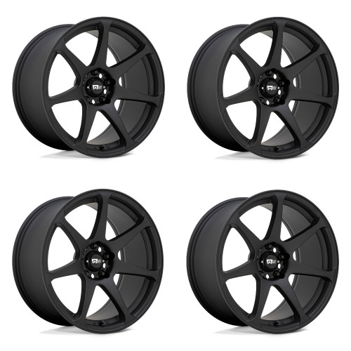 Set 4 Motegi MR154 Battle 17x9.5 5x4.5 Matte Black Wheels 17" 15mm Rims