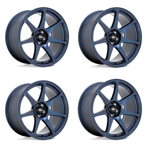 Set 4 18" Motegi MR154 Battle 18x9.5 5x4.5 Midnight Blue Wheels 30mm Rims