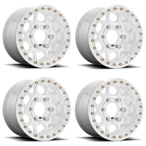 Set 4 KMC KM444 Mesa Forged Beadlock 17x9 5x5.5 Raw Machined Wheels 17" -12mm