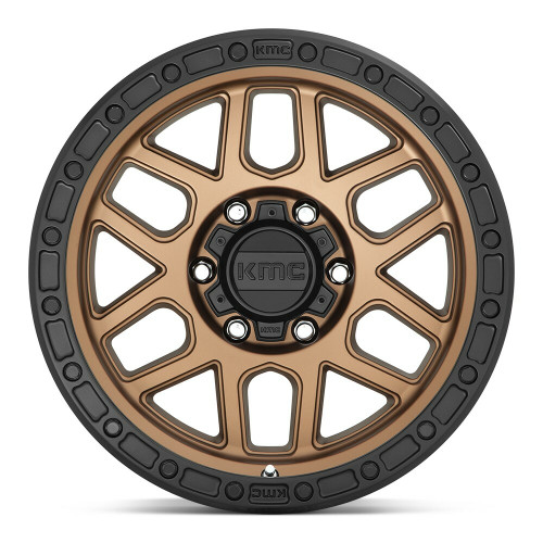 KMC KM544 Mesa 17x9 6x5.5 Matte Bronze With Black Lip Wheel 17" -12mm Rim