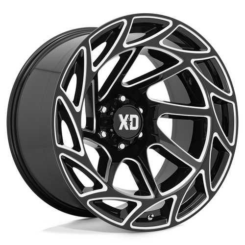 Set 4 XD XD860 Onslaught 22x12 8x170 Gloss Black Milled Wheels 22" -44mm Rims