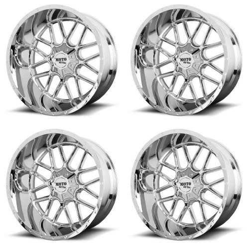 Set 4 Moto Metal MO986 Siege 22x10 6x135 6x5.5 Chrome Wheels 22" -18mm Rims
