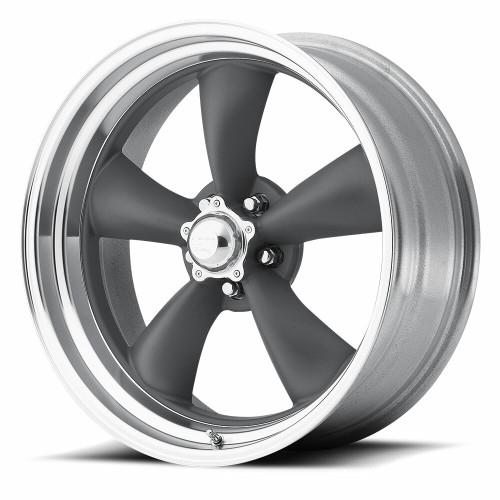 16" American Racing Vintage VN215 Classic Torq Thrust II 16x7 5x4.5 Gray Rim 0mm