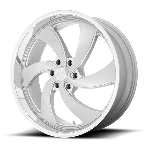 US Mag U134 Desperado 20x9.5 6x5.5 Silver Brushed Milled Right Wheel 20" 1mm