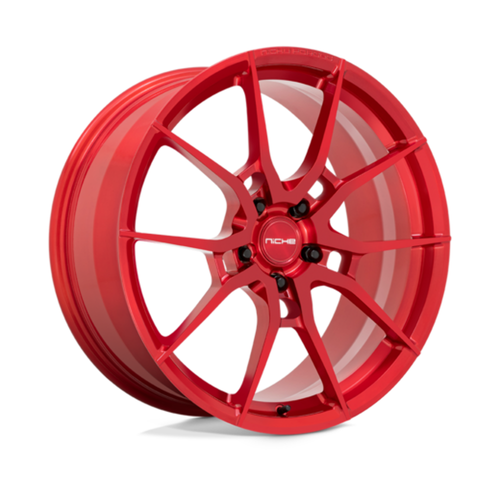 Set 4 Niche Mono T113 Kanan 20x11 5x115 Brushed Candy Red Wheels 20" 26mm Rims
