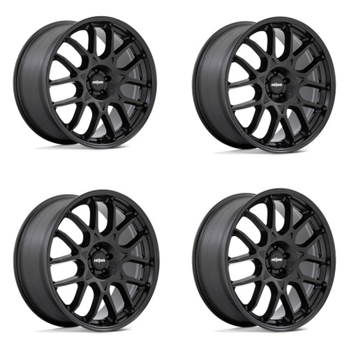 Set 4 Rotiform R195 Zws 21x11 5x130 Matte Black Wheels 21" 45mm Rims