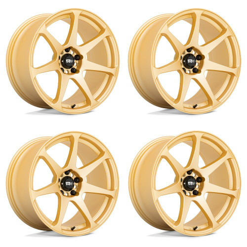 Set 4 Motegi MR154 Battle 17x8 5x4.5 Gold Wheels 17" 43mm Rims