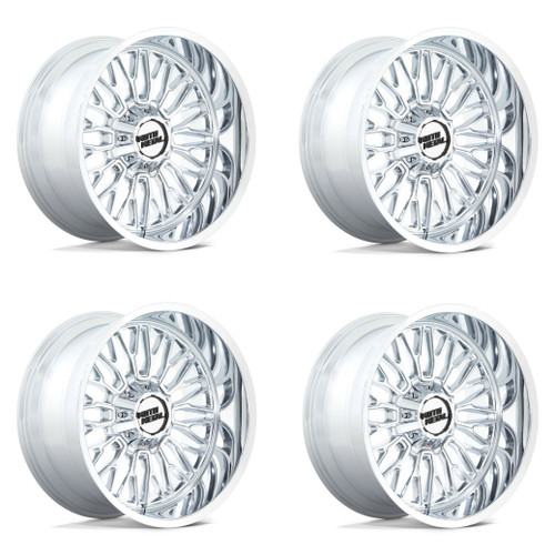 Set 4 Moto Metal MO809 Stinger 22x12 8x6.5 Chrome Wheels 22" -44mm Lifted Rims