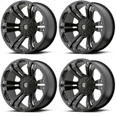 KMC XD SERIES XD778 MONSTER XDシリーズ モンスター 18インチ 4本 9J5HPCD127/139.7+18 ブラック ラングラー等　(MHE283) クレジットカード QRコード決済可能 xd77889043712nx4-set-4-18-xd-