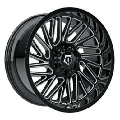 TIS 553BM Wheels 20 Inch 8x6.5 (8x165.1) Gloss Black Milled A2i Wheel