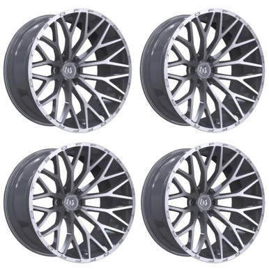 TIS 566BSM Wheels 22 Inch 6x135 Brushed Silver & Milled A2i Wheel and