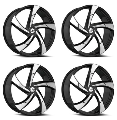 Azara AZA-524 Wheels 18 Inch 5x112 5x4.5 (5x114.3) Gloss Black & Machi
